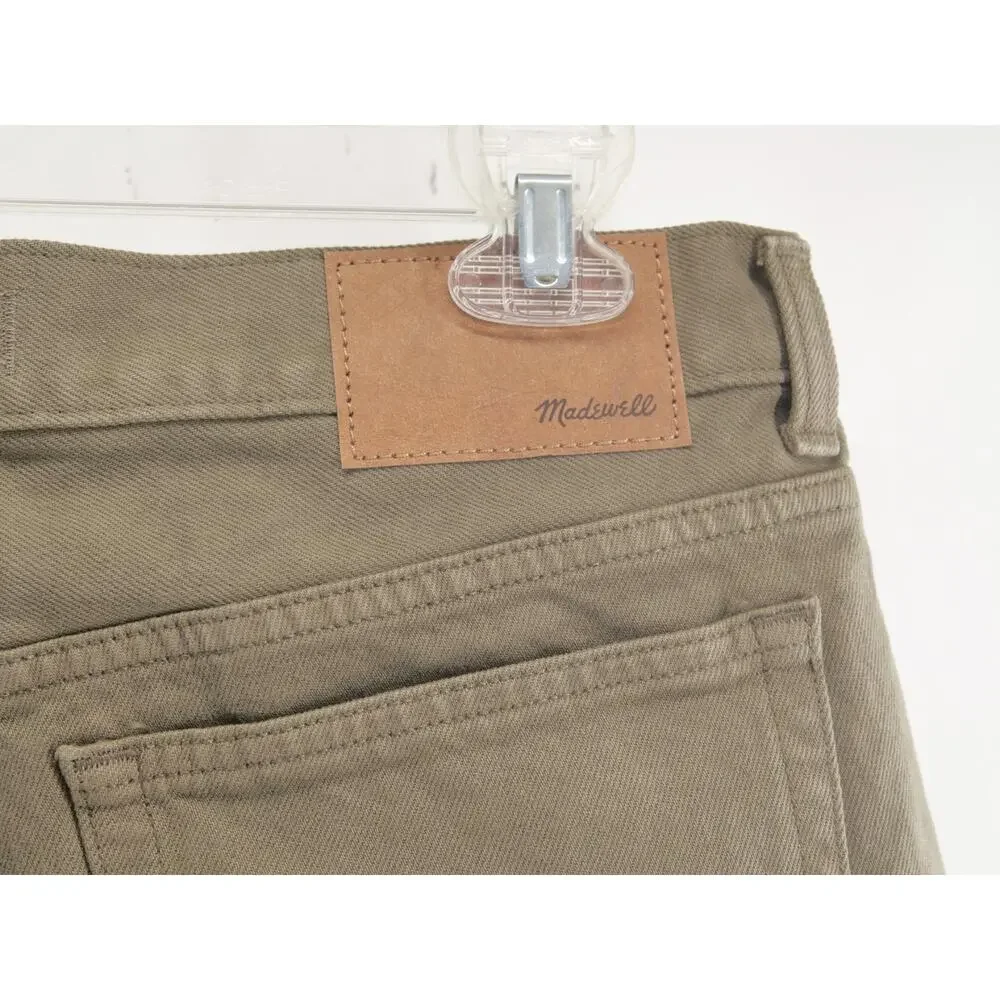 NWT Madewell The 1991 Straight-Leg Jean Mens 32x30 Rigid Denim Green Brown NW217